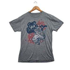 Chicago Cubs 2016 World Series Champions Vardagen Gray T-shirt MLB Tee Size M